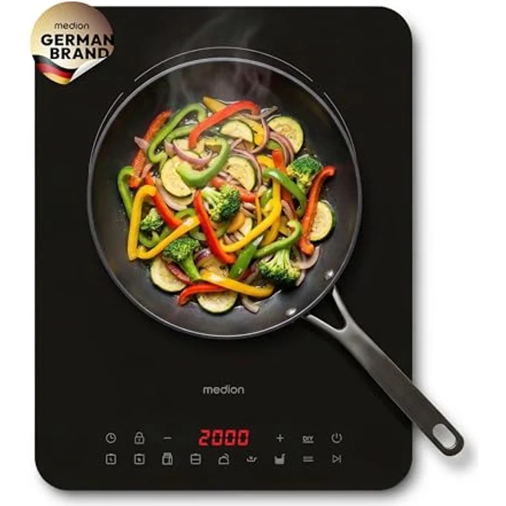 Medion® Einzel-Induktionskochplatte MD 100090, 2100 Watt, flaches Design mit Sensor-Touch-Bedienung – Bild 1