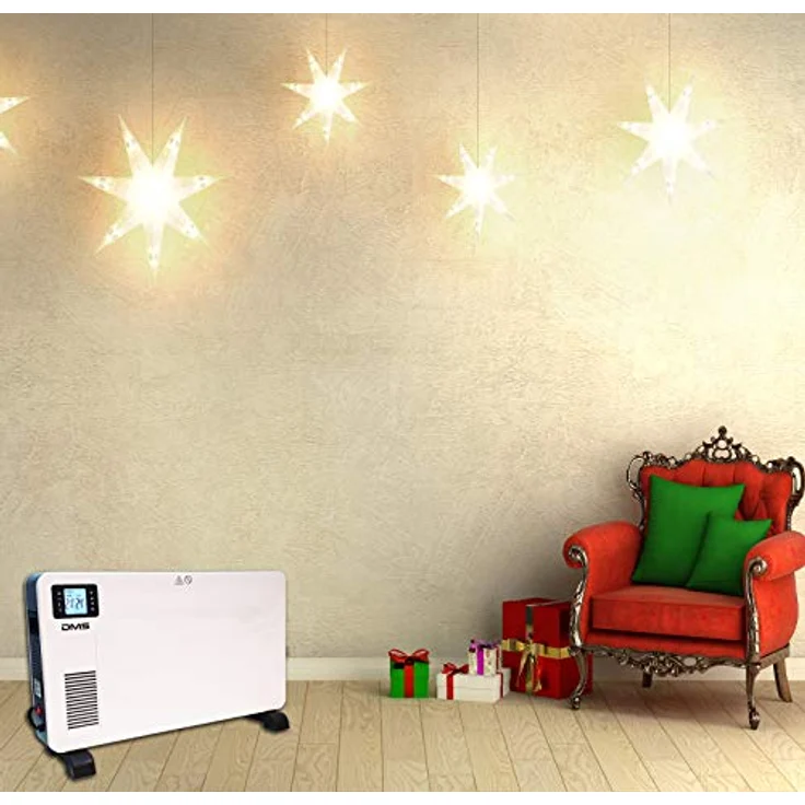 DMS EHK-230 Konvektor, 2300 Watt, Überhitzungsschutz, Thermostat, Fernbedienung, weiß-schwarz, Konvektor – Bild 8