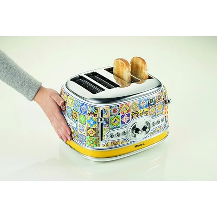 Ariete Toaster 156PO Positano, 4 Schlitze - Inspiriert von den Mosaikmustern und Farben des Meeres – Bild 5