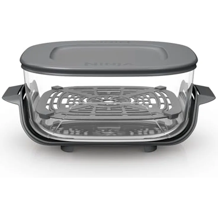NINJA Backeinsatz CRISPi TempWare, 3,8 l Glasbehälter mit BPA-freiem Deckel, hitzebeständige Füße, Zubehör für FN101