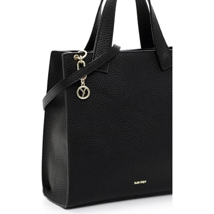 SURI FREY Shopper SFY Gwenny, Damenhandtasche in Echtleder-Optik mit Reißverschluss, schwarz – Bild 5