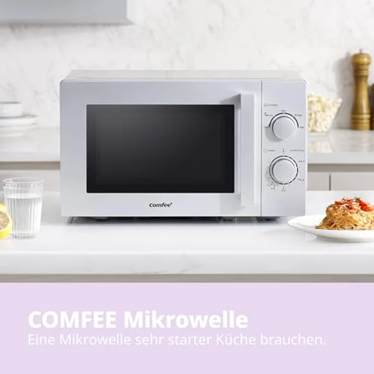 Comfee CMSN 20 si Mikrowelle, Standgerät, 700 Watt, 20 Liter Garraum, silber – Bild 2