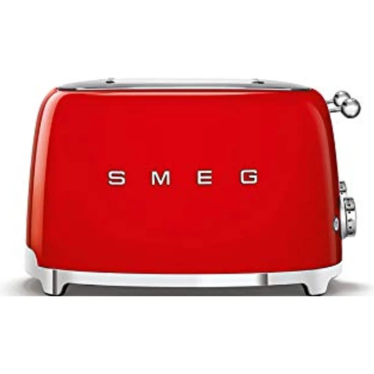 Smeg TSF03RDEU 4-Scheiben-Toaster, 2000W, 6 Bräunungsstufen, Metall, rot – Bild 2
