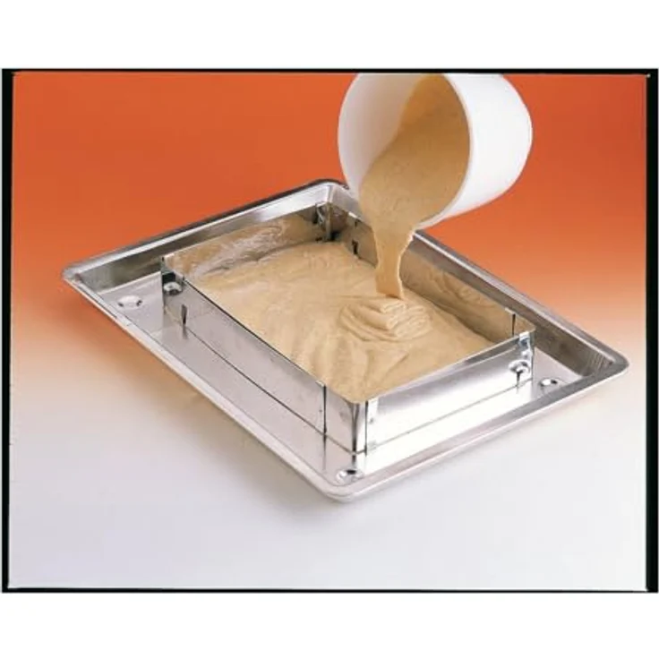 Zenker Backrahmen ausziehbar ''Patisserie'' verstellbarer Backrahmen Tortenrahmen rechteckig, 27,5 - 52 cm x 18,5 - 34 cm, Menge: 1 Stück – Bild 8