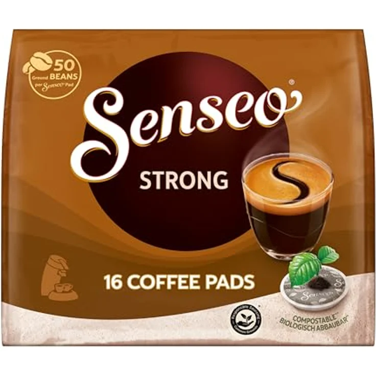 Senseo Kaffeepads Kräftig / Strong, Intensiver und Vollmundiger Geschmack, Kaffee, neues Design, 10er Pack, 10 x 16 Pads – Bild 5