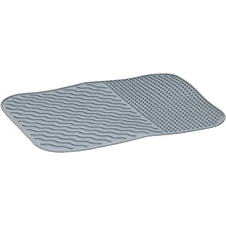 Alpina Abtropfmatte GESCHIRR-ABTROPFMATTE Grau, SilikonMATTE 34,5 x 26,5 cm, schützende Oberfläche für Gläser und Geschirr – Bild 1