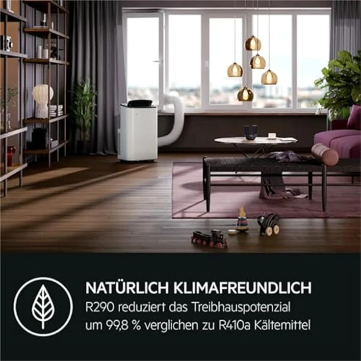 AEG Comfort 6000 AXP40U340CW, Mobiles Klimagerät BTU 14000, Weiß, energieeffiziente Kühlung, leiser Betrieb, steuerbar über AEG App, nachhaltiges Kältemittel R290 – Bild 3