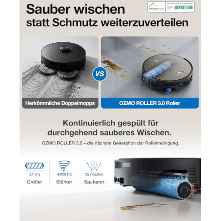 ECOVACS X12S OMNICYCLONE Care Kit, Saugroboter mit Wischfunktion, 53AW Saugkraft, TruEdge 3.0 und PowerBoost Charging Plus – Bild 2