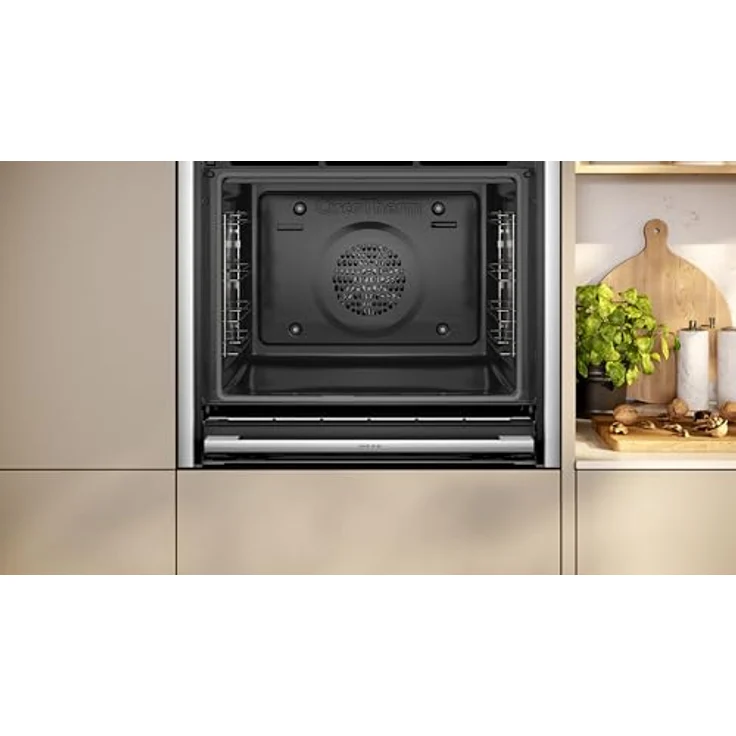 Neff B54CR71N0, N70, CircoTerm, Slide und Hide Einbaubackofen, 60x60cm, Edelstahl, 3.7 Zoll Full Touch TFT-Farb- und Grafikdisplay, Pyrolyse, Home Connect, Soft Opening und Close – Bild 2