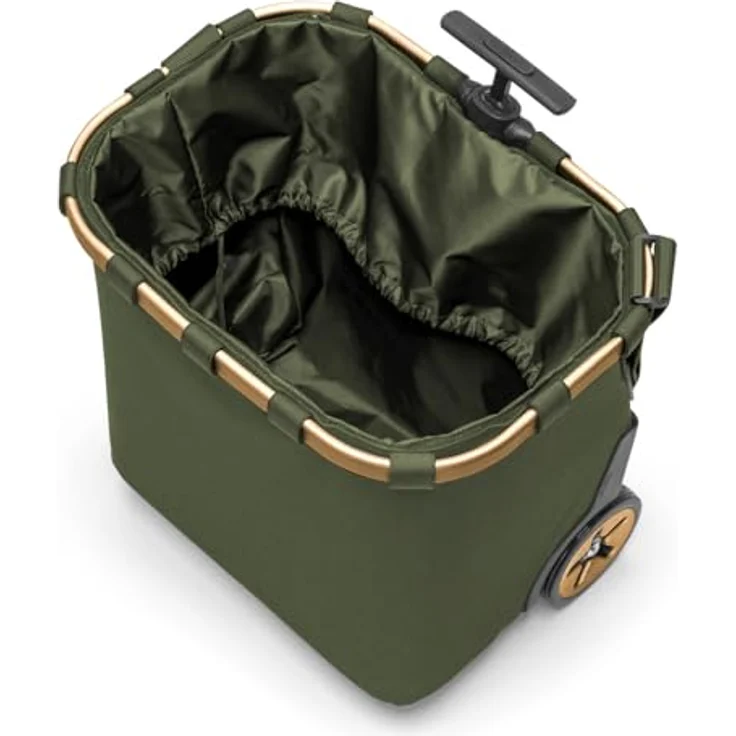 reisenthel carrycruiser Forest Gold – Tragbarer Einkaufstrolley mit Aluminiumrahmen, Schultergurt, 40 l Volumen und wasserabweisendem Material – Bild 3