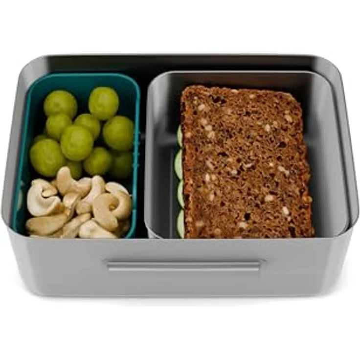 Ergobag Lunchbox Stainless Steel 3 in 1, Mehrfarbig mit 2 herausnehmbaren Einsätzen, spülmaschinengeeignet, für Kindergarten und Schule – Bild 4