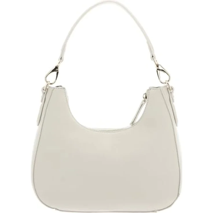 Valentino Brixton Umhängetasche 22 cm, Beige, modische Handtasche aus genarbtem Kunstleder mit klarem Design und hoher Funktionalität – Bild 3