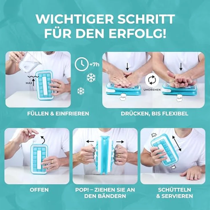 ICEBREAKER Eiswürfelform POP 2.0, 4-in-1-Lösung, Clear Water Blue – Bild 8