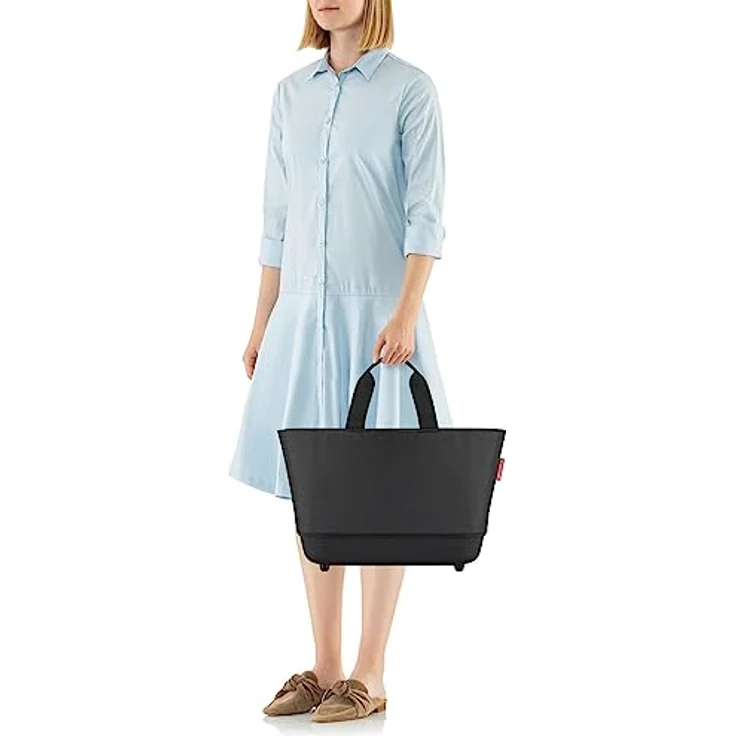 Reisenthel Einkaufstasche shoppingbasket Shopper, zusammenlegbar, robust, mit Reißverschlussfach, Schwarz – Bild 7