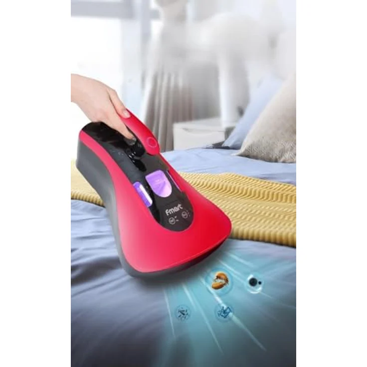 Khome Matratzenreinigungsgerät, Handmilbenstaubsauger mit UV-C-Technologie, 500 W Power, 3 Saugstufen für allergikerfreundliche Reinigung – Bild 1