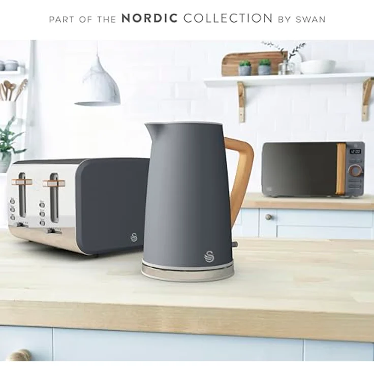Swan Wasserkocher NORDIC CORDLESS KETTLE 1. 1.7L Grau – Bild 7