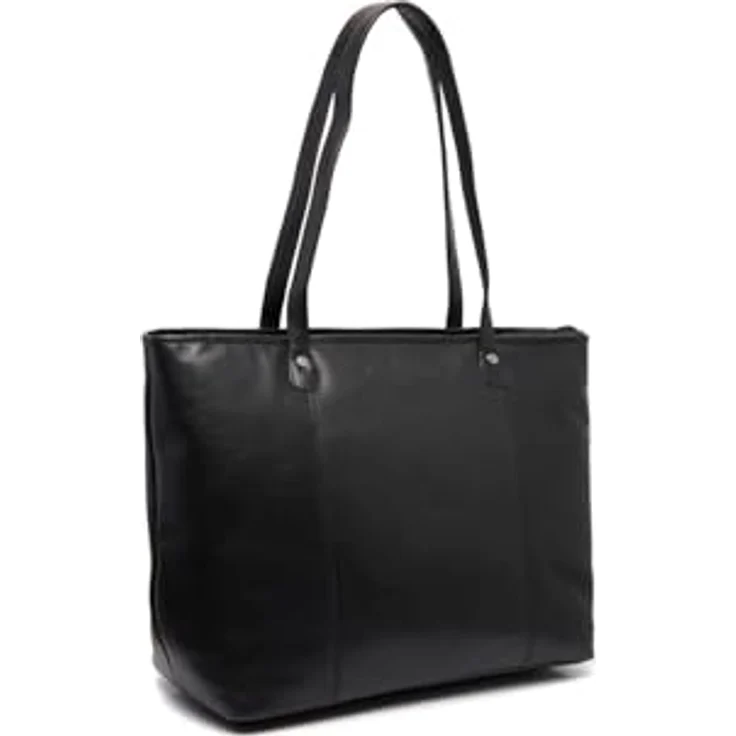The Chesterfield Brand Ferrera Shopper, aus echtem Leder, schwarz mit gepolstertem Laptopfach und geräumigen Hauptfach – Bild 1