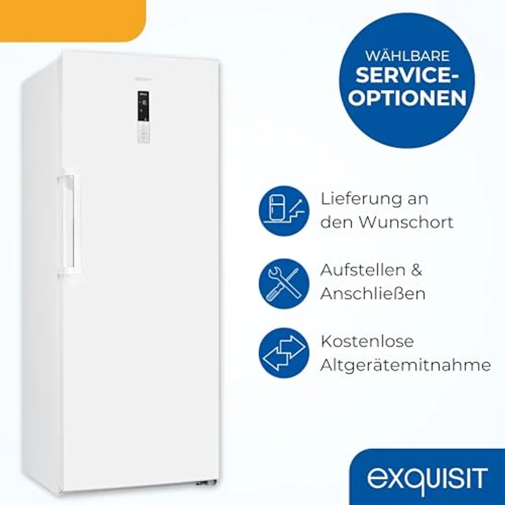 Exquisit Gefrierschrank NoFrost GS5380-NF-H-050D, weiss, 380 Liter, Alarm-Funktion, 4-Sterne-Gefrierfach, Schnellkühlen – Bild 5