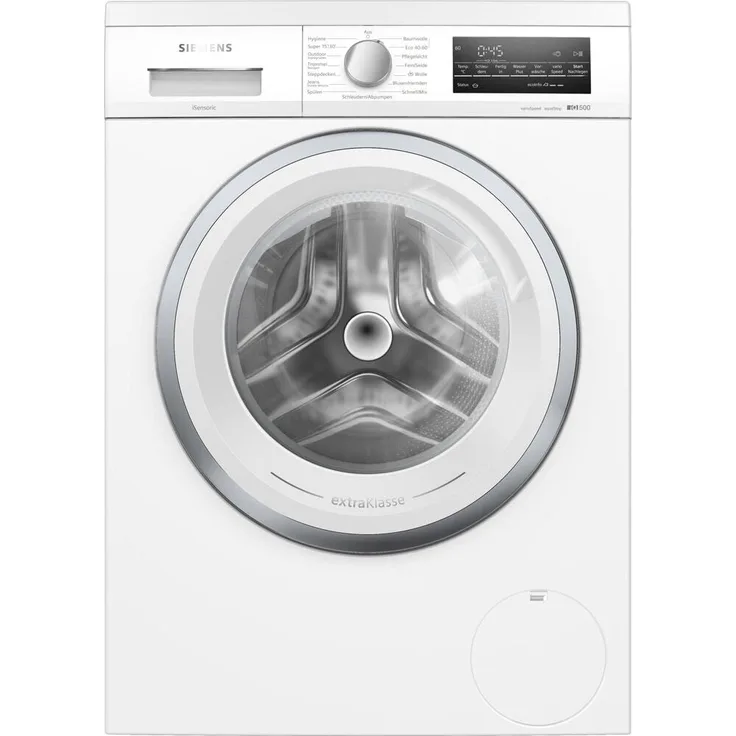 Siemens WU14UT92 iQ500 Waschmaschine, 9 kg Kapazität, Energieeffizienzklasse A, 1400 U/min, Hygiene-Programm, Kindersicherung, linksanschlagend