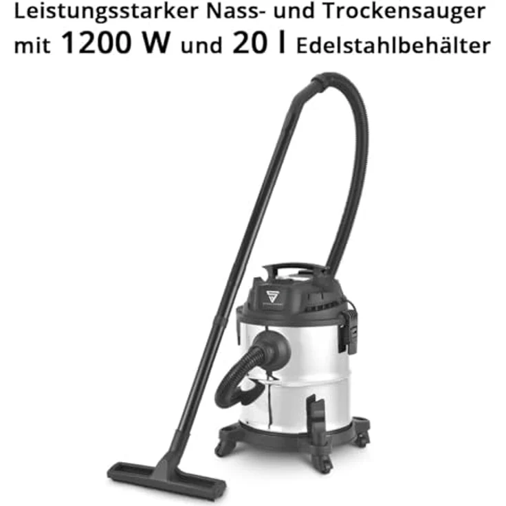 STAHLWERK VCL-1200 ST Nass- und Trockensauger – 1200 W, 20 l Metallbehälter, mit Staubschüttelfunktion und Blasfunktion für Werkstatt, Garage und Baustelle – Bild 3