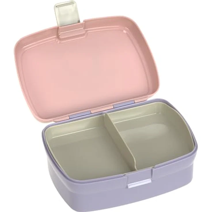LÄSSIG Lunchbox Rainbow, Brotdose aus Polypropylen (PP), 17,7 x 13,4 x 7,3 cm, mit herausnehmbarer Schale für Snacks – Bild 2