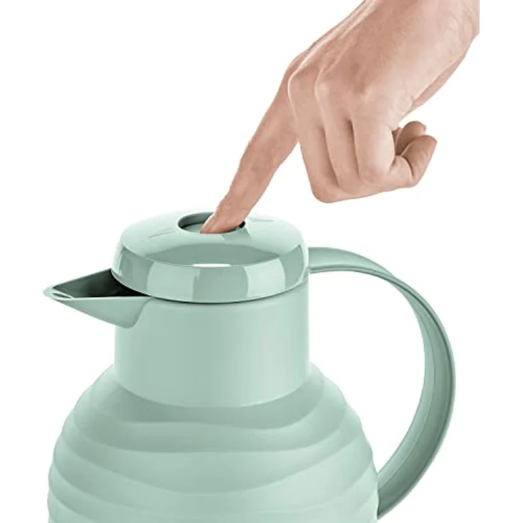 Emsa N4010800 Samba Wave Isolierkanne 1,0 Liter minze Quick-Press Kunststoff, Glas-Isolierkolben, Kaffeekanne: 12h heiß-24h kalt, made in Germany, 100 % dicht, minze – Bild 2