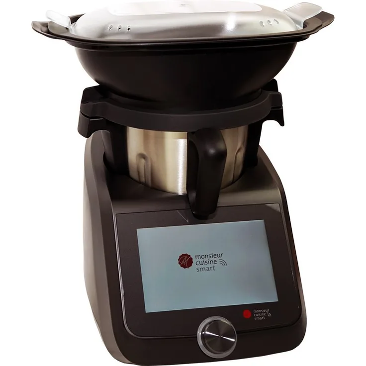 SilverCrest Monsieur Cuisine Smart Limited Edition SKMS 1200 C1, Küchenmaschine mit Kochfunktion, 1200 W, 4,5 l Schüssel, WLAN für Rezepte-Updates, anthrazit