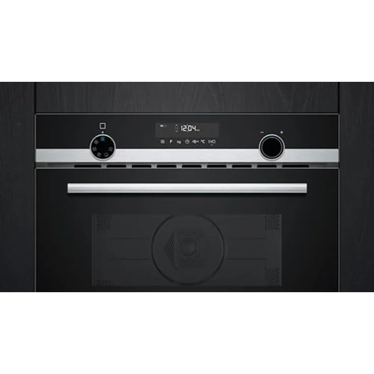 Siemens CM585AGS1 iQ500, Einbau-Mikrowelle mit Heißluft, 44 L Garraum aus Edelstahl, touchControl Bedienung, Hydrolytische Reinigungshilfe, cookControl 15 Automatikrogramme, Schwarz – Bild 2