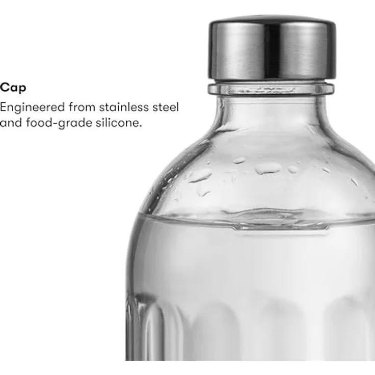 Aarke Wasserflasche, 0,7 L für Carbonator Pro, Edelstahl, Glas, transparent – Bild 6