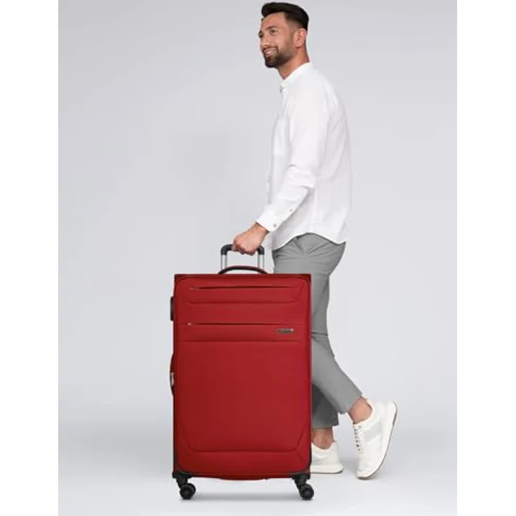 Worldpack Chicago 4 Rollen Trolley L 78 cm mit Dehnfalte, Rot, (86 l, XL) – Bild 6