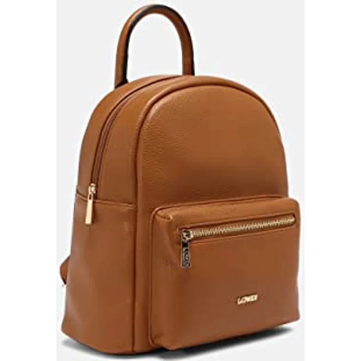 L.Credi Budapest City Rucksack, 28 cm, Kunstleder, braun, 28 x 13 x 23 cm – Bild 2