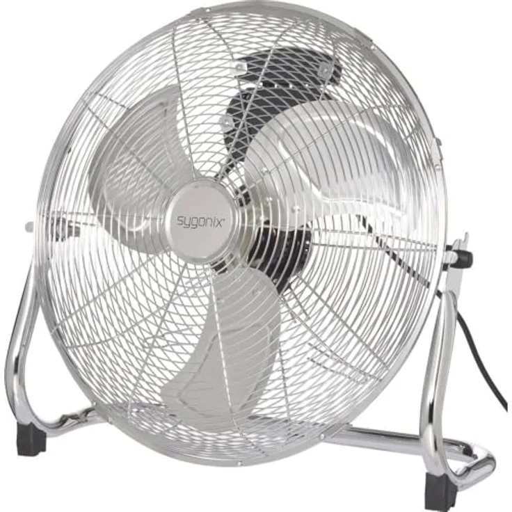 Sygonix Bodenventilator 70W, Silber, Ø 505mm x H 480mm, moderne Design-Ausführung