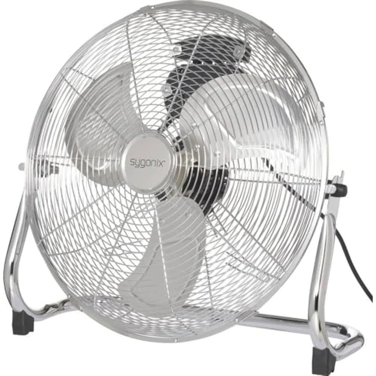 Sygonix Bodenventilator 70W, Silber, Ø 505mm x H 480mm, moderne Design-Ausführung – Bild 1