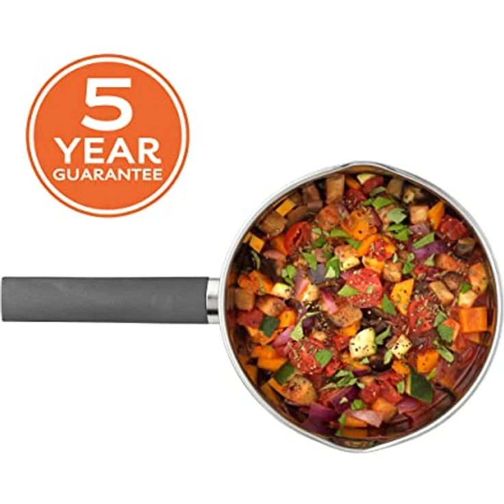 Russell Hobbs RH01164EU Excellence 20cm Stielkasserolle, 2.5L stieltopf mit Glasdeckel, hochglanzpoliert Kochtopf, Stieltopf kasserolle induktion pfanne, Spülmaschinenfest saucepan – Bild 5