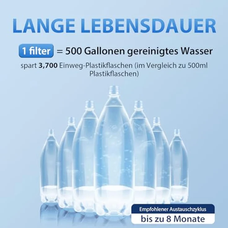 iSpring DF2-CHR Wasserhahnfilter, 1.890 Liter Kapazität, Chlor & Blei Reduzierung, Chrom Finish – Einfache Montage für Standard-Armaturen – Bild 5