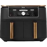 Ninja Foodi MAX AF400EUCP 2-Zonen Heißluftfritteuse, Airfryer, 9.5L, 2 Fächer, mit Zange, Antihaftbeschichtung, spülmaschinenfeste Körbe, 6-in-1, Amazon Exklusiv, Kupfer/Schwarz, AF400EUCP
