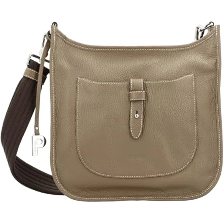 Picard Beuteltasche Kronberg aus genarbtem Rindleder mit Zapfenverschluss, Nude, 27 x 9.5 x 25 cm – Bild 7