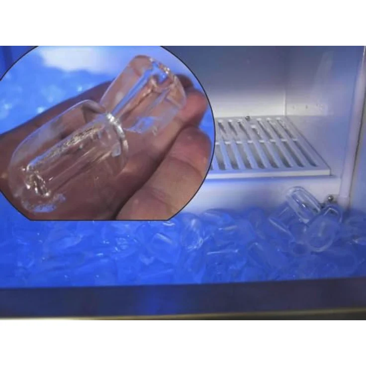 GastroHero Elektrischer Eiswürfelbereiter 50 kg, Hohlkegel-Eiswürfelmaschine mit 3,2 L Wassertank, luftgekühlt, Edelstahl AISI 304 – Bild 8