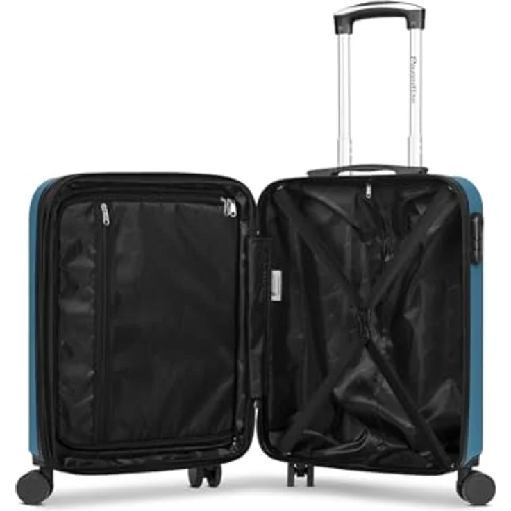 CHECK.IN Kabinen-Koffer Paradise 2.0, kleiner Cabin-Trolley 38 x 22 x 58 cm, hochwertiges ABS, erweiterbar, Teleskopgriff, 47 Liter Volumen – Bild 4