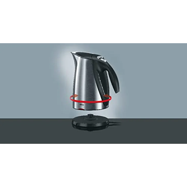 Braun Impression WK 600 kabelloser Wasserkocher (2200 W, 1,7l) metallic, gebürsteter Edelstahl – Bild 5