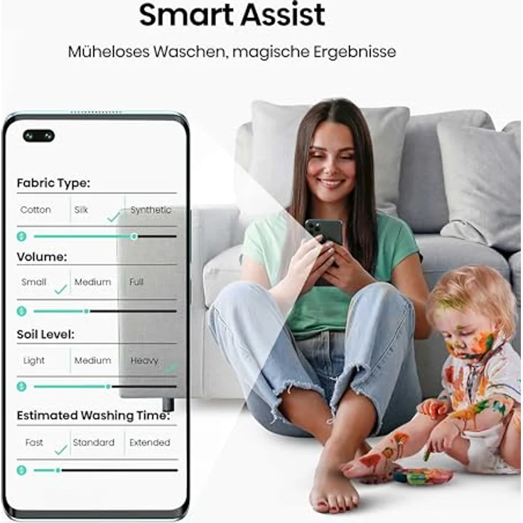 Hisense DH3I802BWCD Wärmepumpentrockner, 18 Programme, QuickDry, Auto Dry Sensoren, Anti-Allergie, LED-Farbdisplay – Bild 12