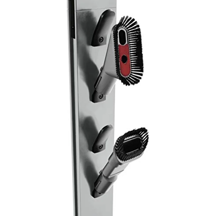 Xavax Universal Staubsauger-Ständer mit Zubehör-Halterung (Standfuß Organizer für Akkustaubsauger, Akkusauger Boden-Ständer passend für Dyson, Bosch, AEG, Philips, Rowenta, bohrfreie Montage) silber – Bild 5