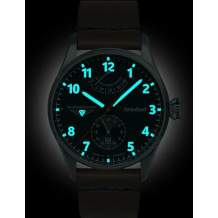 Bauhaus Herrenuhr CT-BHA Tornado Automatik Gangreserve Braun/Schwarz 2790-2, Edelstahlgehäuse, Lederarmband, Mineralglas – Bild 3