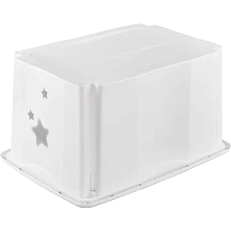 keeeper Stars Aufbewahrungsbox mit Deckel, Dreh- und stapelbar, Für Kinder, 45 l, Karolina, Nordic White – Bild 4