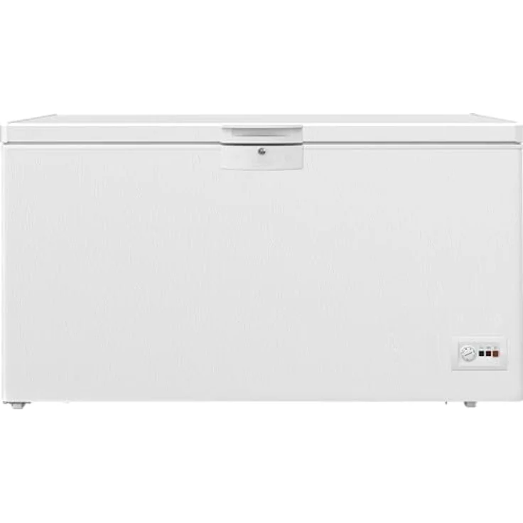 Beko HSM37540 Gefriertruhe groß, MinFrost, Temperaturalarm, 4 Gefriergutkörbe, abschließbar, 360 l Nutzvolumen, 36 db(A), Weiß – Bild 1
