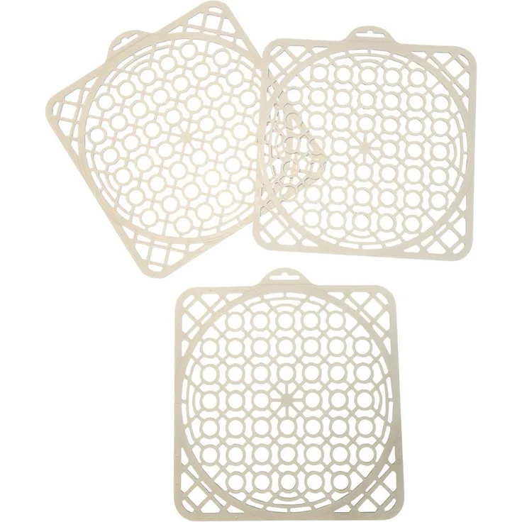 Ruco Abtropfmatte Spülbeckenmatte 3er Set, flexible Spülbecken-Schutzeinlage, zuschneidbar, Made in Germany