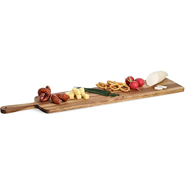 Zeller 25569 Akazie Servierbrett, ca. 75 x 15,5 x 1,5 cm, elegant und vielseitig – Bild 3