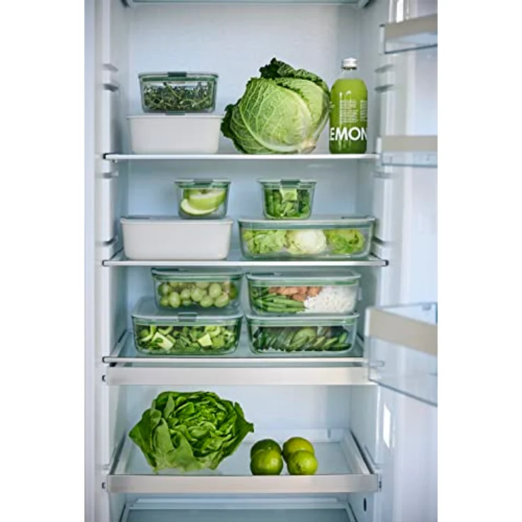 Mepal – Frischhaltedose Glas EasyClip – Glasschüssel mit Deckel & Klickverschluss – Geeignet für Mikrowelle, Dampfgarer, Ofen Gefrierschrank – Luftdicht & auslaufsicher – 700 ml – Nordic sage – Bild 2