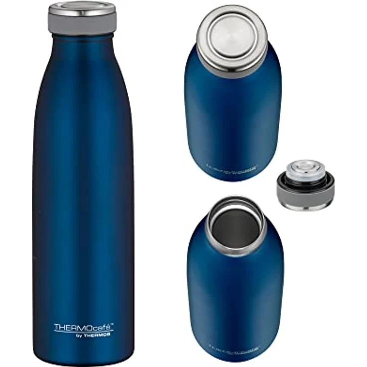 THERMOS ThermoCafé Thermosflasche TC Bottle, Trinkflasche, Flasche, Edelstahl Matt, Saphir Blue, 0.5 L, 4067.259.050 – Bild 3