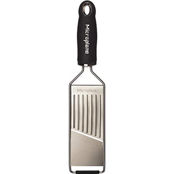 Microplane Profi Gemüsehobel Edelstahl Schwarz aus der Gourmet Serie für Kartoffel, Karotte, Gurke, Zucchini und Rote Beete – Bild 2